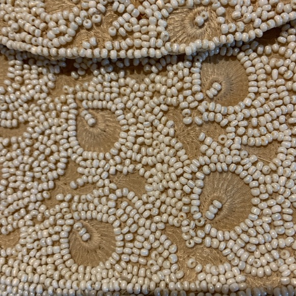 Vintage Belgian Silk Seed Bead Clutch Purse - Picture 7 of 10